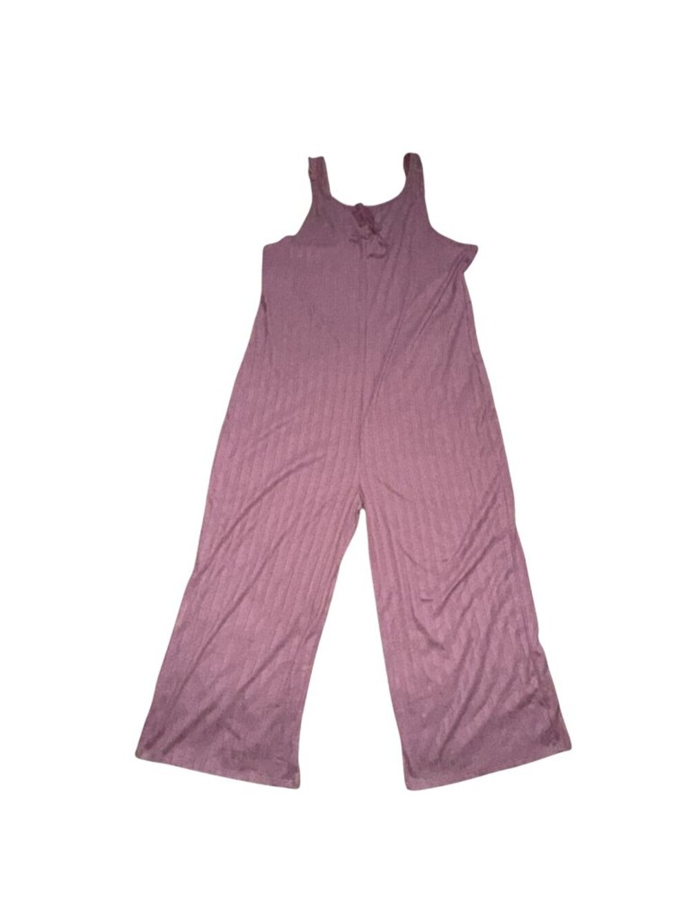 Tranquil & True Spaghetti Strap Ribbed Loungewear Jumpsuit-Purple-XL-NWT